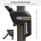 PURPLE LEAF Patio Umbrella with Base Included, 10‘×13’ Outdoor Aluminum Cantilever Umbrella with 360° Rotation, Aluminum Large Offset Umbrella for Outdoor Garden Pool, Black