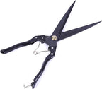 Grass Sheep Shear - Coated Wear-Resistant Handle, Manganese Steel Double-Edged, Strong Spring Suitable For Manual Shearing of Cow, Sheep, and Horse Hair (Black 12.6 inches)