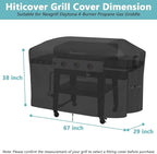 Grill Cover for Nexgrill Daytona 720-1058 4-Burner Flat Top Griddle, Waterproof Outdoor BBQ Griddle Cover - 67 x 29 x 38 Inch