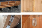 Fully Customize Barrel Sauna 4-8 Person, Hybrid Heating Option, Canadian Red Cedar, Glass Window Option, Scenic Porch, Wood Burning Stove,Harvia Heaters, Infrared Sauna,Red Light Therapy Device