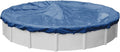 Robelle 18 ft Professional Blue Winter Pool Cover for Above Ground Pools, 4 ft Overlap (22 ft Cover Size), Solid 12 x 12 Scrim, 3.7 oz/yd2, 15-Year Warranty, Style: 2718-4