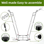 Garden Trash Bag Holder - Outdoor Leaf Bag Support Stand Multi-Use Metal Garbage Bag Holder Frame Holds 30-45 Gallons Bag for Leaves, Camping, Yard Weeding, Lawn Party(2PCS)