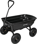 BILT HARD 600 lbs Poly Garden Dump Cart with 180° Rotating Handle, 4 Cu.Ft. Capacity Heavy Duty Wheelbarrow Garden Carts for Yard, Outdoor