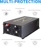 WZRELB 7000W 36V 110-120V Pure Sine Wave Power Inverter with 4 AC Outlets,Bipolar High-Frequency Inverter