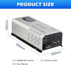 Ampinvt 5000W Peak 15000watts Pure Sine Wave Power Inverter 48V DC to 120/240V AC Split Phase with Battery AC Charger,Off Grid Low Frequency Solar Inverter for Home