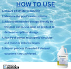 Chlorinating Liquid - 10% Sodium Hypochlorite - Pool Shock - Reliable Cleaning Treatment- 4 Gallon