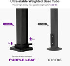 PURPLE LEAF 12' X 12' Square Patio Umbrella with Base Large Offset Hanging Outdoor Cantilever Umbrella Included Base for Garden Deck Backyard Pool Navy