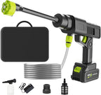 Cordless Pressure Washer Battery Powered, 10 Speed Adjustment, 990PSI Portable Power Washer, with 6-in-1 Nozzle, 16.4FT High-Elastic Hose, 21V Battery&Charger for Home, Car, Garden, Patio, Floor