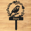 Custom Parrot Memorial Stake,Metal Parrot Grave Marker,Parrot Garden Sign,Remembrance Stake,Bird Loss,Outdoor Garden Yard Sign 14inch