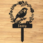 Custom Parrot Memorial Stake,Metal Parrot Grave Marker,Parrot Garden Sign,Remembrance Stake,Bird Loss,Outdoor Garden Yard Sign 14inch