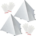 2 Sets Snow Splitter for Chimneys Metal Roofs Adjustable Angle Roof Vent Snow Guard for 6" and 8" Wood Stove Pipes Chimneys Prevent Ice Dams and Winter Hazards