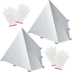 2 Sets Snow Splitter for Chimneys Metal Roofs Adjustable Angle Roof Vent Snow Guard for 6" and 8" Wood Stove Pipes Chimneys Prevent Ice Dams and Winter Hazards