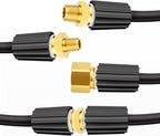 GASHER 4Pcs Brass M22 Pressure Washer Fitting Kit Used To Connect with Power Washer Guns,Hoses Pumps