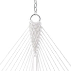 Original Pawleys Island Deluxe White DuraCord Rope Hammock – 13 ft. x 60 in., 2-Person, 450 lb Capacity, Oak Spreader Bar, Zinc-Plated Hardware, Handcrafted in The USA