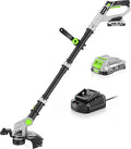 Weed Wacker Cordless 21V 12'' Electric Weed Eater with Auto Line Feed, 2.0Ah Battery and Fast Charger, Battery Powered String Trimmer for Lawn Care, GrassTrimmer, Yard, Garden (AD-ST-001)