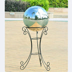 6pcs Gazing Ball 2.36/3.15/3.93 in,Seamless Silver Stainless Steel Polished Reflective Smooth Mirror Garden Sphere Globe,Props of Photography,Colorful Addition to Any Garden Home