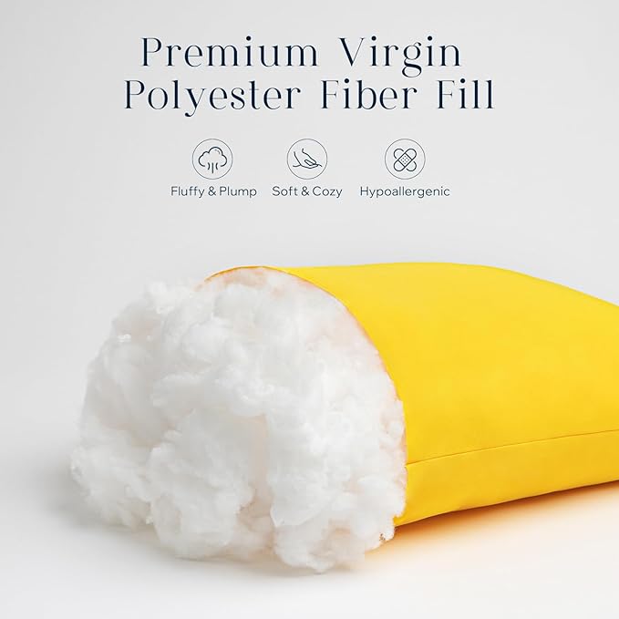 Phantoscope Pack of 4 Premium Dual Usage Outdoor Pillow Inserts, Waterproof Throw Pillows No Cover Needed, Colorful Decorative Couch Sham Cushion Stuffer Patio Couch Tent, Gray 18 x 18 Inches