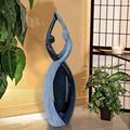 Graceful Dancing Couple Outdoor Water Fountain 57" Cast Stone Garden Statue Waterfalls Feature in Marble Color for Garden, Lobby, Bar, Lawn, Courtyard, Patio, Office,Backyard