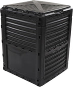 Large Capacity Compost Bin with Vent and Hinged Cover for Kitchen Garden Outdoor