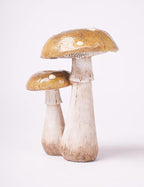 SEINHIJO Mushroom Decor Sculpture Garden Gifts Statue Outdoor Fairy Figurine Modern Patio Arts Polyresin 7.1inch