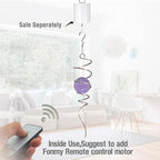 Fonmy Purple Gazing Ball Spiral Tail Wind Spinner Stabilizer with Swivel Hook 11inch Stainless Steel Tail and 2 inch Purple Glass Orb. Indoor Outdoor Garden Decoration Hanging Ornaments
