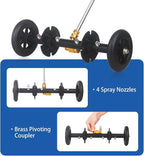 DUSICHIN Undercarriage Cleaner Water Broom Pressure Washer Attachment, 15 Inches Undercarriage Washer, Pressure Washer Underbody Car Cleaner 4 Extension Wands 4 nozzles Garden Hose Adapter DUS3202