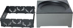 21.5 Inch Outdoor Wood Burning Fire Pit, Bonfire Grill for Patio and Backyard, Outdoor Portable Fireplace with Flame Panel - Flint Gray