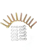 10 Sets 738-04124 Shear Pins and 714-04040 Cotter Pins for Snowblower Replacement Shear Pin Kits Compatible with MTD Craftsman Cub Cadet Troy Bilt Snowblowers.