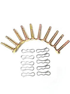 10 Sets 738-04124 Shear Pins and 714-04040 Cotter Pins for Snowblower Replacement Shear Pin Kits Compatible with MTD Craftsman Cub Cadet Troy Bilt Snowblowers.