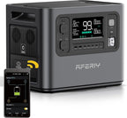 AFERIY P210 2400W Portable Power Station,2048Wh LiFePO4 UPS Battery Generator with 1100W AC Charging & 500W Solar Charging,for Home Backup,Power Outages, Camping【Pure Sine Wave AC Input & Output Only】