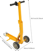 Lawn Mower Lift, 800Lbs Lawn Mower Lift Carbon Steel Manual Lift Jack Lawnmower Lift Tool Adjustable Lawnmower Lifts w/Wheel for Garden Tractors All-Terrain Maintenance and Repair(800LBS)