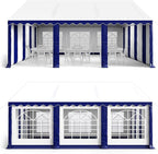 GREEN PARTY 16x20FT Party Tent Heavy Duty, Large Wedding Event Shelters with 3 Carry Bags & Removable Sidewalls, Outdoor Canopy Gazebo Commercial Tent for Carport Camping Garden Patio