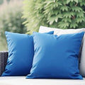 18" x 18" Throw Pillows, Outdoor Waterproof Pillows with Inserts, Square Decorative Pillows for Patio Furniture Garden Couch Sofa Home(Navy Blue, Set of 2)
