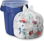 Aluf Plastics 55-60 Gallon 1.5 MIL Clear Garbage Bags - 38" x 58" - Pack of 200 - For Contractor, Industrial, Healthcare, & Municipal
