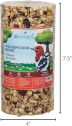 JCs Wildlife Woodpecker Blend Premium Bird Seed 2 lb Small Cylinder with Hole (4 Cylinders)