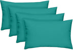 RSH Décor: Set of 4 Lumbar Throw Pillows | Indoor/Outdoor All Weather Polyester Fabric | Decorative Accent Cushions for Patio Furniture | Reversible | 20” x 12" | Cancun (Blue, Green)