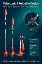 Cordless String Trimmer, Weed Wacker, Nylon Trimmer Head as Its Core Cutting Accessory, Telescopic Shaft and Foldable, 2 x Batteries, String Trimmer Cordless for Lawn, Garden and Yard, Red