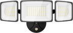 Onforu 100W Dusk to Dawn Outdoor Lighting, 9000LM Exterior Led Flood Lights, IP65 Waterproof 3 Adjustable Heads Security Black Lights Fixture, 6500K Photocell Floodlights for Garage, Patio, Yard