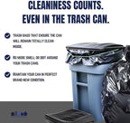 Plasticplace 64-65 Gallon Trash Can Liners for Toter │ 1.5 Mil │ Black Heavy Duty Garbage Bags │ 50” x 60” (25 Count)