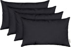 RSH Décor Sunbrella Jumbo Lumbar Pillow Covers – Set of 4 | 26" x 16" | Outdoor Use – Patio, Lounge, Adirondack, Deck | Water & Fade-Resistant | Play Navy | Includes Down-Alternative Inserts
