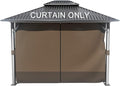 BPS 10' x 10' Gazebo Curtain Privacy 4-Panel Sidewall Outdoor Replacement Shade (Only Curtain)