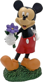 Disney Mickey Purple Flower Everyday Outdoor Garden Statue, 6 inches high, Officially Licensed Disney Product