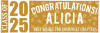 Let's Make Memories Personalized Graduation Banner Class of 2025 - Graduation Party Decorations - Congratulations Banner - Indoor/Outdoor Vinyl - Best in Class - Gold - 6 ft.