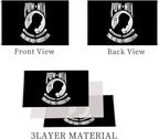 Pow Mia Flag 3x5 Ft Outdoor Heavy Duty Polyester Military Pow FlagsDouble Sided 3 Ply Banner 200D with Durable Canvas Header and 2 Brass Grommets Powmia Banner- You are Not Forgotten War Flags