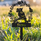 Custom Parrot Memorial Stake,Metal Parrot Grave Marker,Parrot Garden Sign,Remembrance Stake,Bird Loss,Outdoor Garden Yard Sign Parrot 8inch