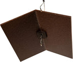 JCs Wildlife Poly Weather Cover - Rain Guard - Hang Bird Feeder or House Underneath for Protection from Rain or Snow - Easy to Clean and Use (Medium, Brown)