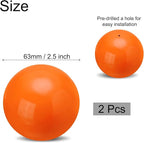 uxcell 2 Pcs Gazing Globe Decor Ball 2.5 Inch 63mm Reflective Garden Sphere Polished Hollow Ball, Seamless Stainless Steel Gazing Ball, Smooth Mirror Globe for Garden Home Decor, Orange