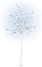Alpine Corporation 58"H Indoor/Outdoor Frosty Christmas Snowflake Tree with LED Lights , Christmas Decoration
