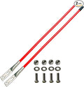 Snow Plow Blade Markers Guides Kit Red 27" Internal All Steel Wire Never Breaks 304L Stainless Steel Joint High Visibility Easy Installation for Blizzard Boss SNO-Way Western Snowplows