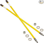 Snow Plow Blade Markers Guides Kit 24''304 Stainless Steel Vertical Stud Mount Joint Never Break Never Rust High Visibility Fit for Boss Western plows and More (Yellow)